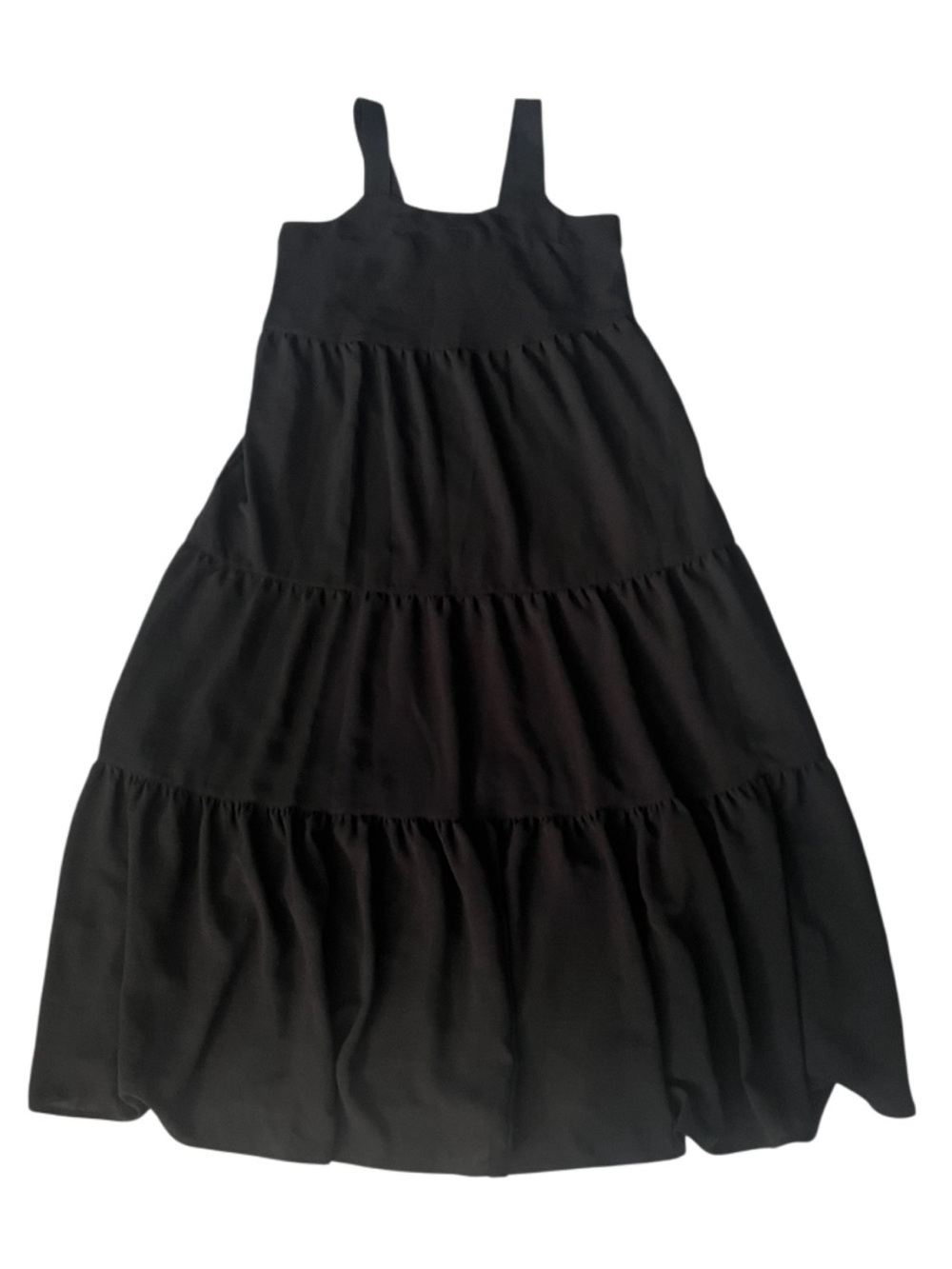 Black Bow Tiered Maxi Dress Black Size Small
